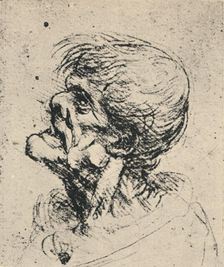 Grotesque Profile to the Left c1480 (1945). Artist: Leonardo da Vinci