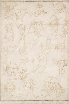 Grotesque Studies, c1500-1520. Artist: Hieronymus Bosch
