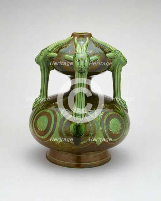 Grotesque Vase, Swadlincote, c. 1893. Creator: Christopher Dresser.