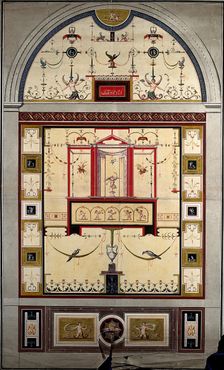 Grotteschi in the Vatican: mural decorative panels showing birds and figures, c1520s. Creator: Giovanni da Udine