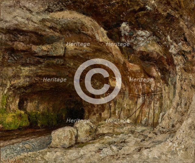Grotto of Sarrazine near Nans-sous-Sainte-Anne, about 1864. Creator: Gustave Courbet.