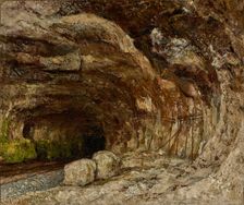 Grotto of Sarrazine near Nans-sous-Sainte-Anne, about 1864. Creator: Gustave Courbet
