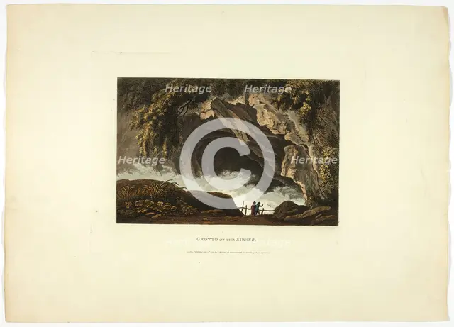 Grotto of the Sirens, plate thirty from the Ruins of Rome, published February 1, 1798. Creator: Matthew Dubourg.