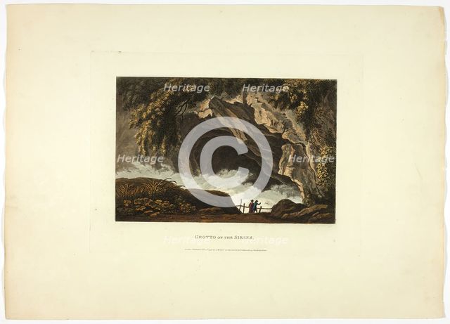 Grotto of the Sirens, plate thirty from the Ruins of Rome, published February 1, 1798. Creator: Matthew Dubourg.