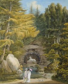 Grotto of the Sphinx in the park at Weimar, 1801. Creator: Georg Melchior Kraus