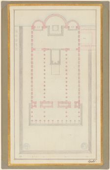 Ground Plan of a Cathedral for Berlin, 1827. Creator: Karl Friedrich Schinkel