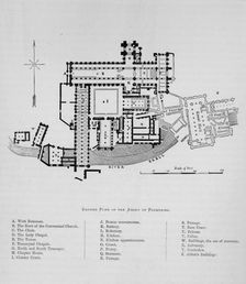 Ground Plan of Abbey of Fountains Fountains Abbey,1897