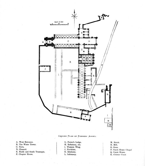 'Ground Plan of Furness Abbey', 1897. Artist: Unknown.