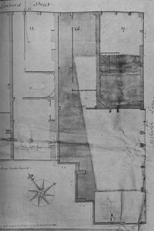 Ground Plan of Lloyd's Coffee House (No. 16 Lombard Street) in 1773 (1928)
