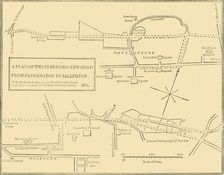 Ground Plan of New Road from Islington to Edgware Road, 1755 (c1876). Creator: Unknown