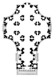 Ground plan of St Paul's Cathedral, London, second design, 17th century (1882)