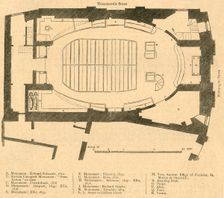 Ground Plan of the Modern Church of St. Martin Outwich, Demolished 1874 (1897). Creator: Unknown