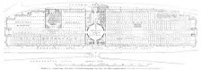 Ground Plan of the Building for the Great Industrial Exhibition, to be erected in Hyde-Park, 1850. Creator: Unknown