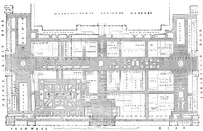 Ground plan of the International Exhibition Building, 1862. Creator: John Dower