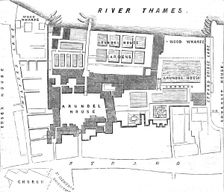 Ground-plot of Arundel House and Gardens, (the dark line encloses the premises), 1854. Creator: Unknown