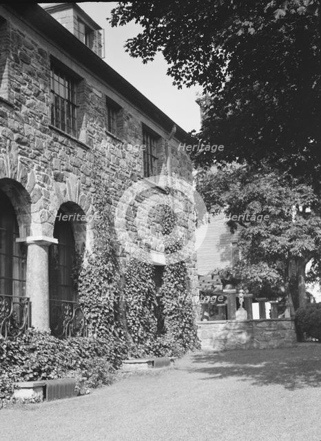 Grounds and building for the wedding of Rosemary Harden, between 1928 and 1942. Creator: Arnold Genthe.