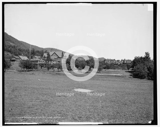 Grounds at Silver Bay Hotel, Lake George, N.Y., c1905. Creator: Unknown.