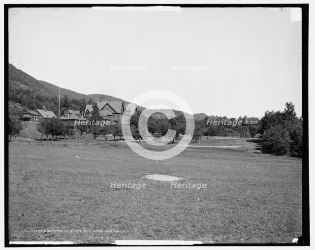 Grounds at Silver Bay Hotel, Lake George, N.Y., c1905. Creator: Unknown.