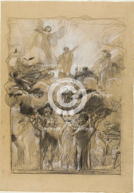 Group Composition from Fantasia Enchained, 1873/75. Creator: Adolf Hiremy-Hirschl.