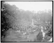 Group assembled near Peace Cross on the grounds of St. Albans, Washington, DC, between 1910 and 1920 Creator: Harris & Ewing