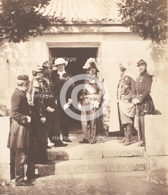 Group at Head Quarters, 1855. Creator: Roger Fenton.