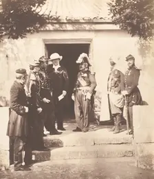 Group at Head Quarters, 1855. Creator: Roger Fenton