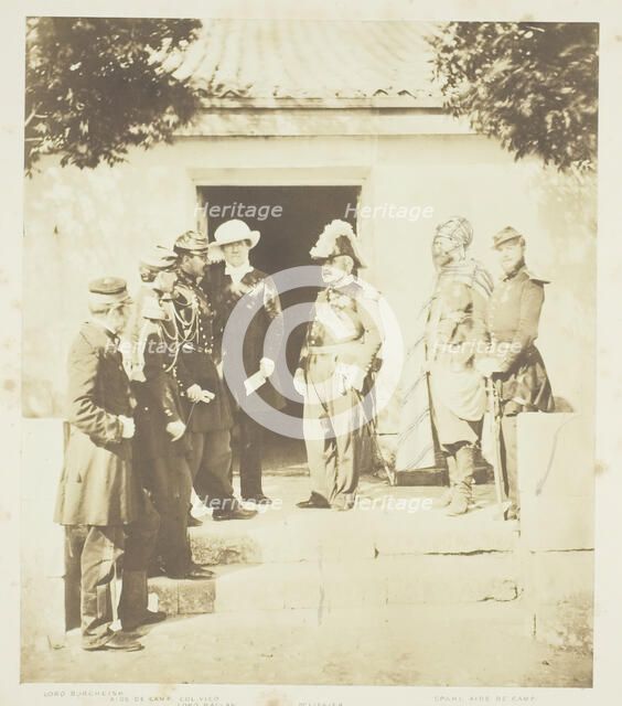 Group at Head Quarters, 1855. Creator: Roger Fenton.