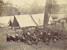 Group at Headquarters of the Army of the Potomac, Antietam, October 1862, 1862. Creator: Alexander Gardner