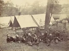 Group at Headquarters of the Army of the Potomac, Antietam, October 1862, 1862. Creator: Alexander Gardner