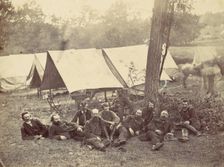 Group at Headquarters of the Army of the Potomac, Antietam, October 1862, 1862. Creator: Alexander Gardner