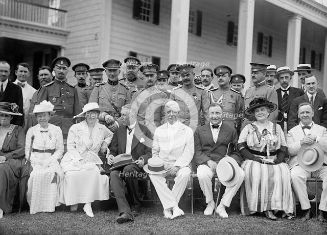 Group at Mount Vernon; Front Row, Left To Right Beginning with Woman in White Hat And Dark..., 1917. Creator: Harris & Ewing.
