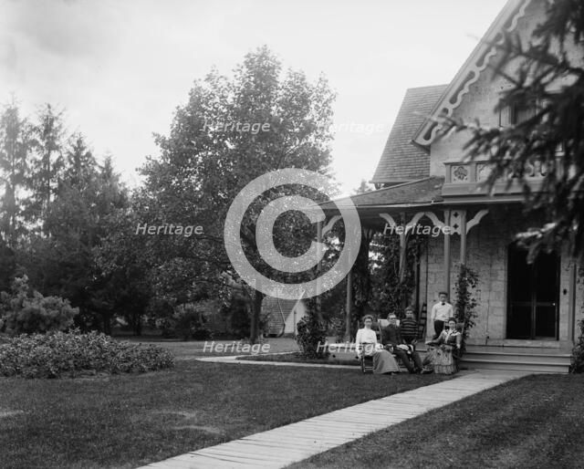 Group at Rio Vista, Grosse Ile, Mich., between 1900 and 1910. Creator: William H. Jackson.