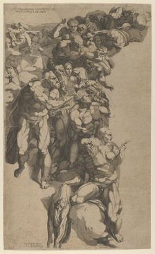 Group from Last Judgment, St. Bartholomew, St. Peter, and other Apostles, 16th century. Creator: Domenico del Barbiere