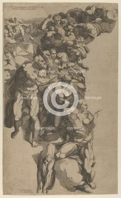 Group from Last Judgment, St. Bartholomew, St. Peter, and other Apostles, 16th century. Creator: Domenico del Barbiere.