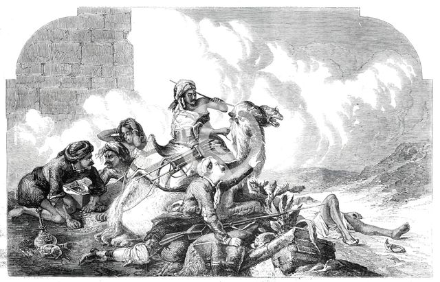 Group from Mr. Barker's picture, "The Relief of Lucknow", 1860. Creator: Unknown.