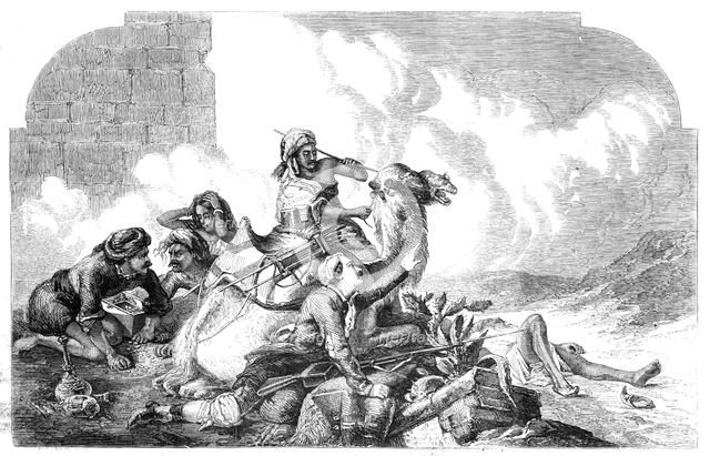 Group from Mr. Barker's picture, "The Relief of Lucknow", 1860. Creator: Unknown.