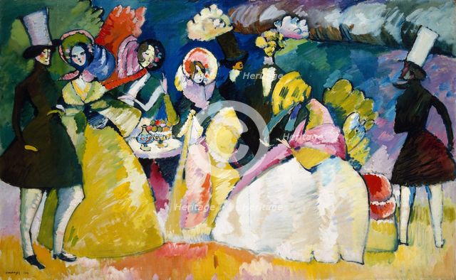 Group in Crinolines (Reifrockgesellschaft), 1909.