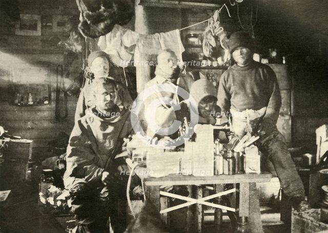 'Group in the Hut in the Summer: Joyce at the Sewing Machine', 1908, (1909).  Artist: Unknown.