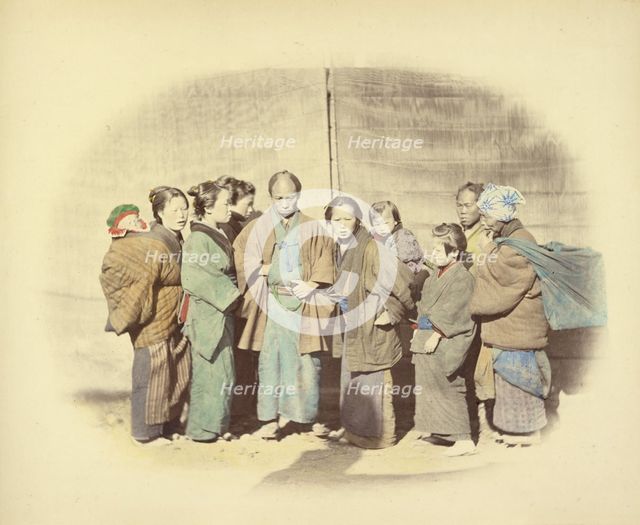 Group in the Street, 1866-1867. Creator: Felice Beato.
