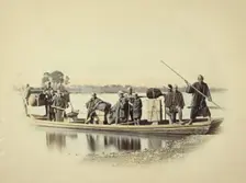 Group on Boat, about 1868. Creator: Felice Beato