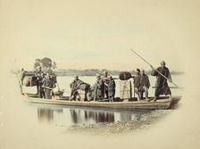 Group on Boat, about 1868. Creator: Felice Beato