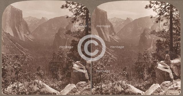 Group of 23 Stereograph Views of Yosemite Valley Housed in Original Publisher's Box, ca. 1902. Creator: Unknown.