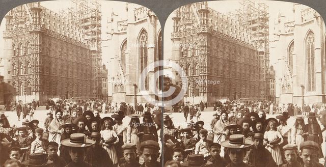Group of 3 Stereograph Views of Belgium, 1890s-1910s. Creator: Bert Underwood.