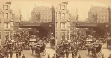 Group of 4 Stereograph Views of Ludgate Hill, London, England, 1850s-1910s. Creator: J F Jarvis