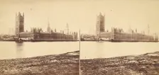 [Group of 5 Stereograph Views of the Houses of Parliament, London, England], 1850s-1910s. Creator: Strohmeyer & Wyman