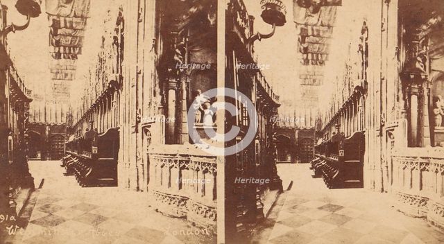Group of 5 Stereograph Views of Westminster Abbey, London, England, 1850s-1910s. Creator: George W Griffith.