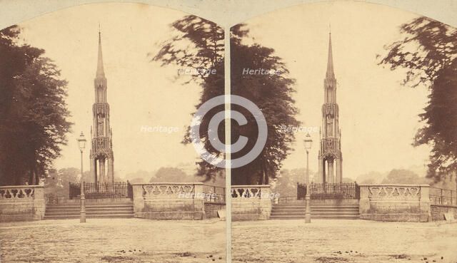 Group of 8 Early Stereograph Views of British Monuments, Memorials, and Tombs, 1850s-1910s. Creators: Lennie, Taylor.