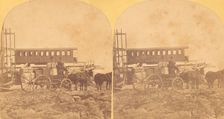 Group of 9 Stereograph Views of Carriages, Stagecoaches, and Wagons, 1860s-80s. Creator: Unknown