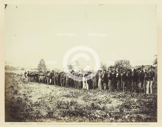 Group of Confederate Prisoners at Fairfax Court-House, June 1863. Creator: Alexander Gardner.