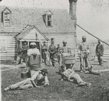 Group of contrabands at Allen's farm house near Williamsburg Road, in the vicinity..., May 1862. Creator: James F. Gibson